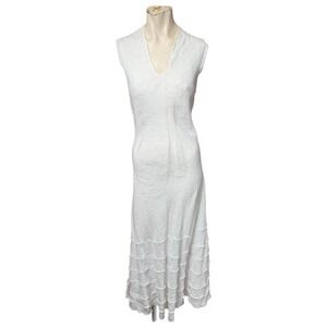 White Euro Italian linen dress